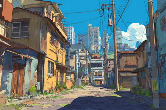 Make anime background and environment concept art by Mienkeder | Fiverr