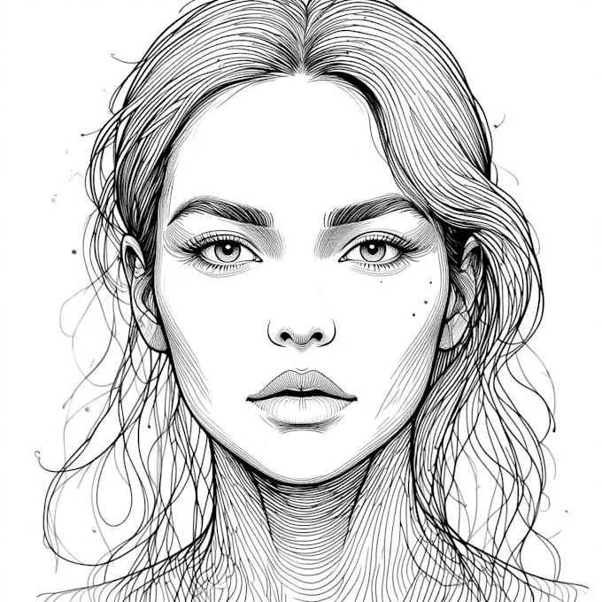 draw minimal continuous line vector art for you