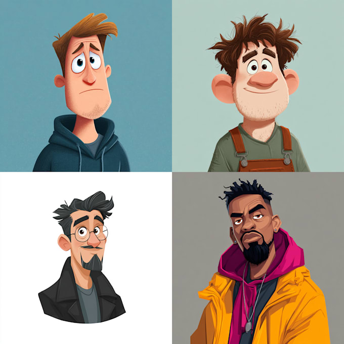 draw a vector 2d character, cartoon character