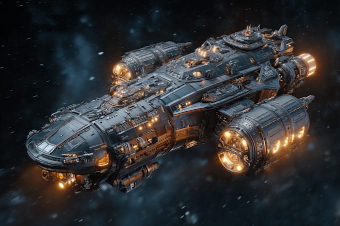 do original sci fi spaceship or space vehicle concept art