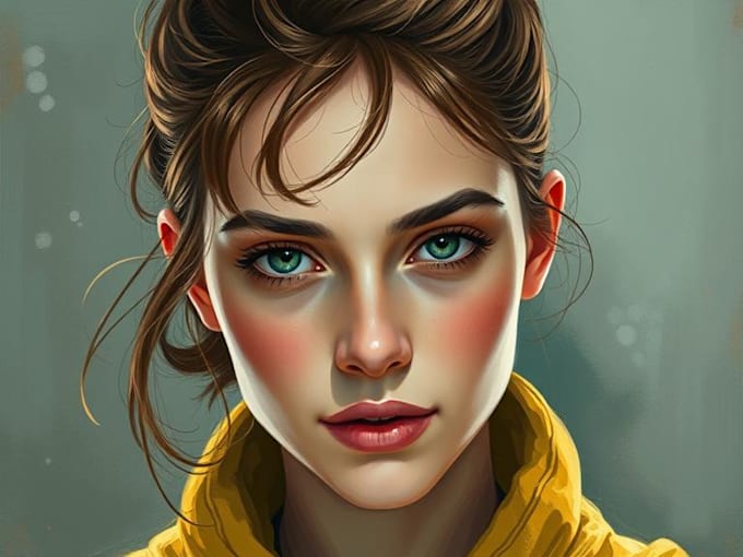 paint digital oil painting portrait