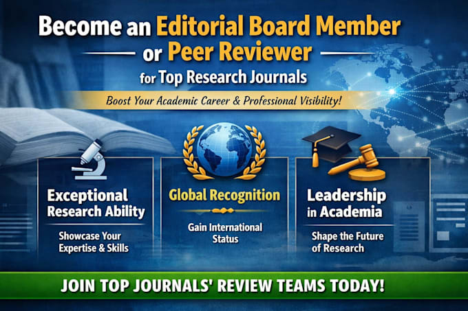 make you a peer reviewer and expert editorial board member