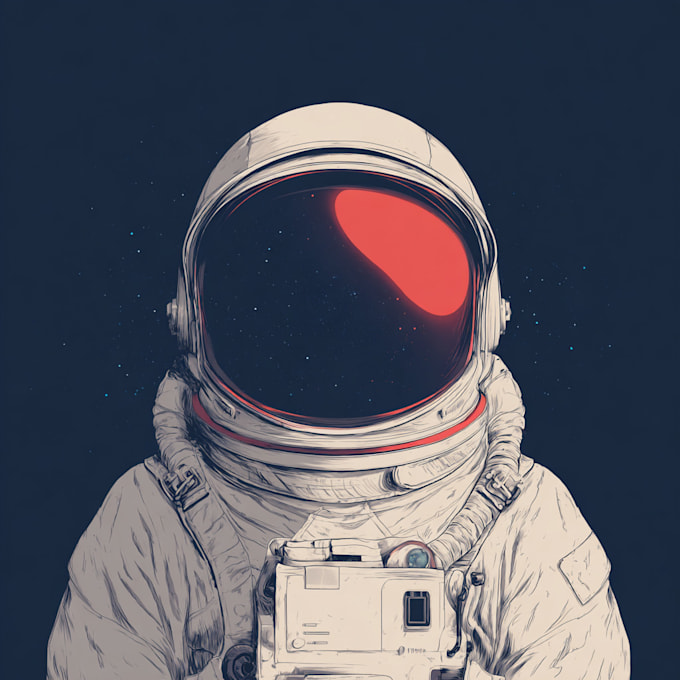 do space astronaut illustration for t shirts