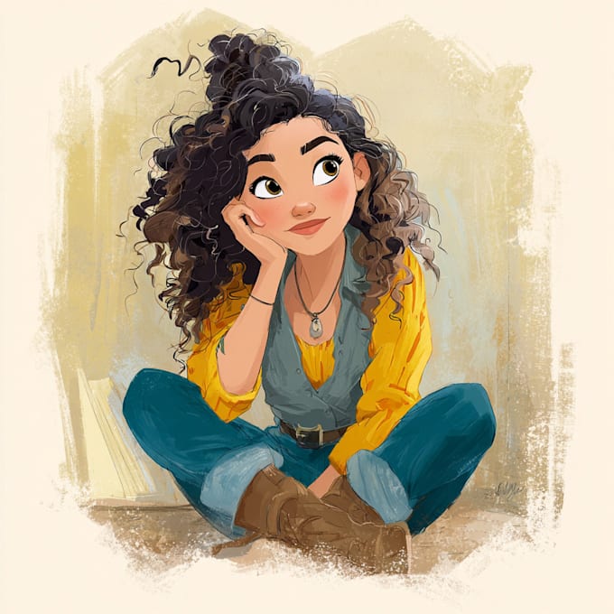 draw your cartoon portrait in disney style