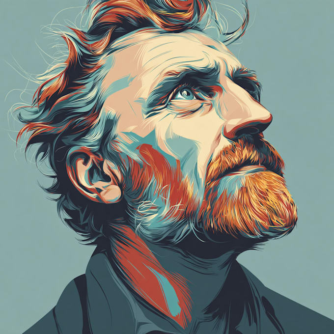 draw your photo into a realistic vector portrait in