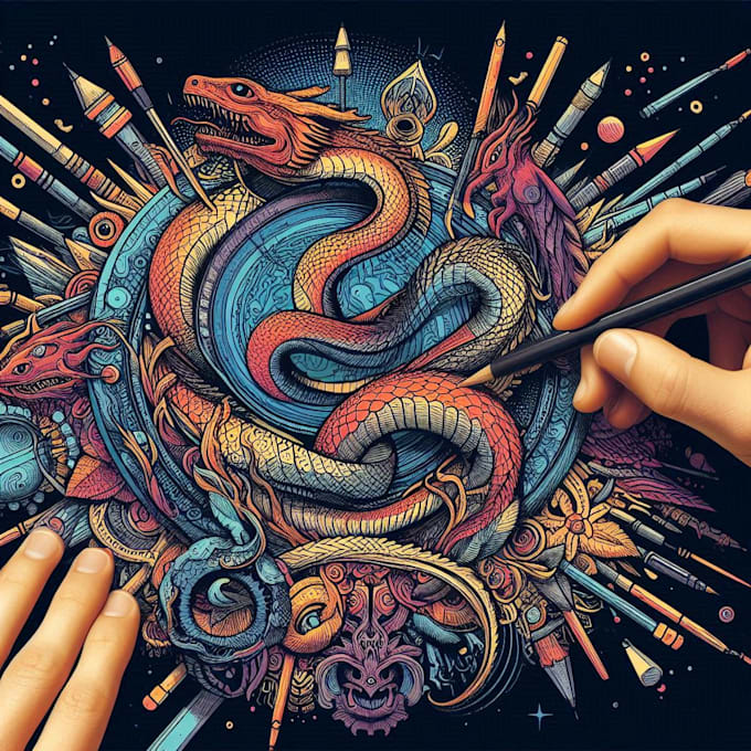 convert hand drawing into digital vector art