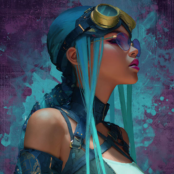 a sci fi character illustration or sci fi character