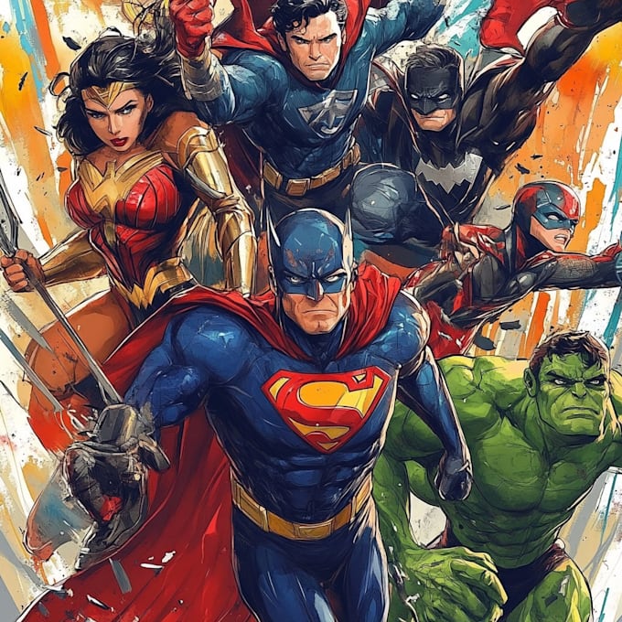 draw graphic illustration and comic book art