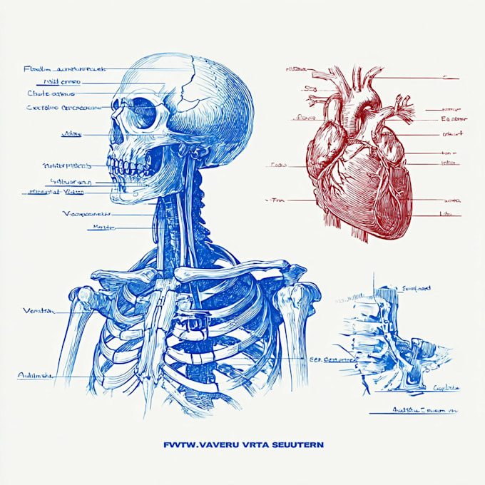 draw exercise, medical and anatomy illustrations