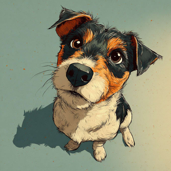 draw cute cartoon pet portrait