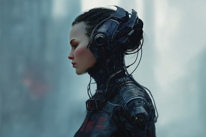 design stunning sci fi portrait art