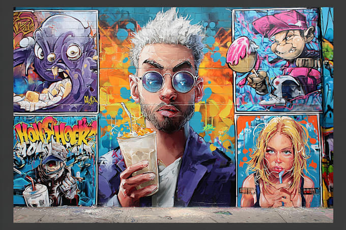 design custom multi layer graffiti portrait stencil art