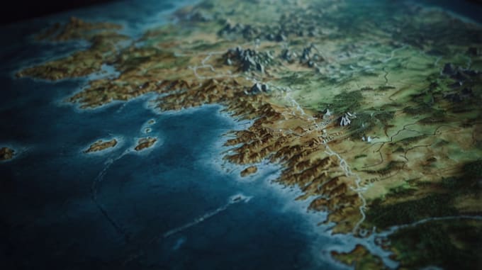 create event, tourist, and fantasy map illustration