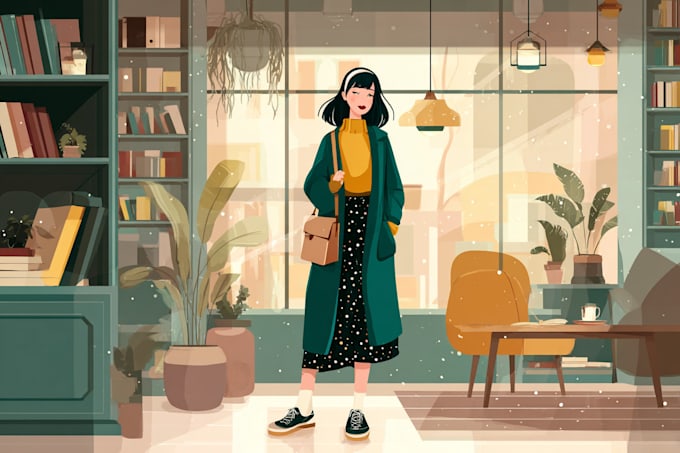 create a unique custom vector character illustration