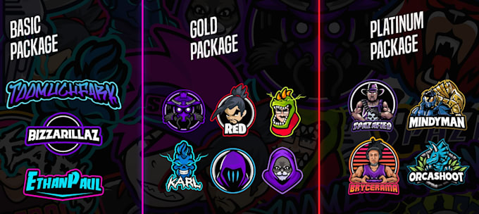create youtube gaming twitch, esport, initial logo design
