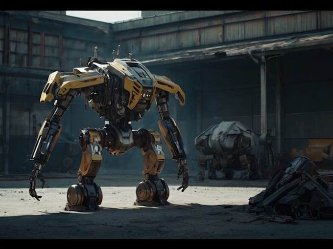 design 2d sci fi mech, robot and creature concept models