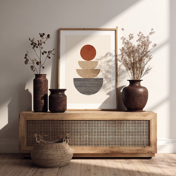 design minimalist boho abstract printable wall art