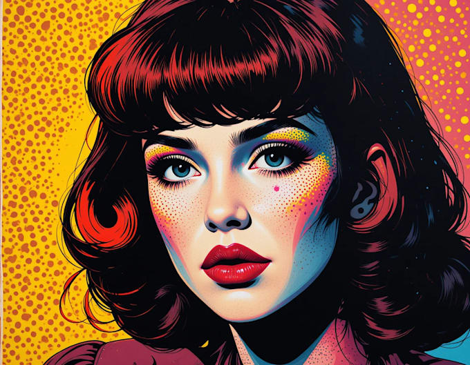 draw an unique wpap pop art portrait