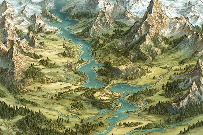 make a fantasy map for rpg fantasy dnd novels