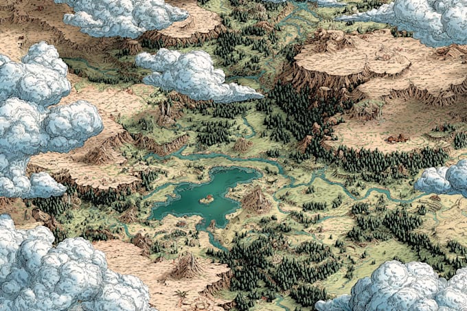 create a high quality fantasy map