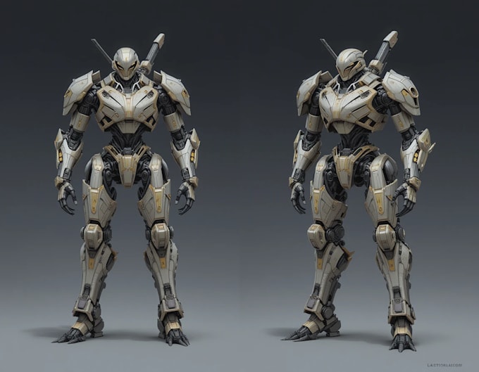 draw or design mechs robots concepts