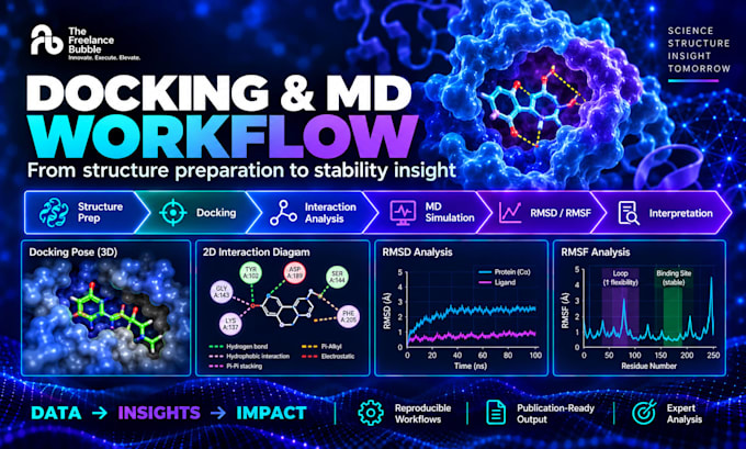 run molecular docking and dynamics simulations
