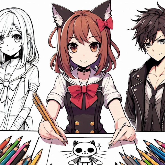 draw anime, manga or game characters