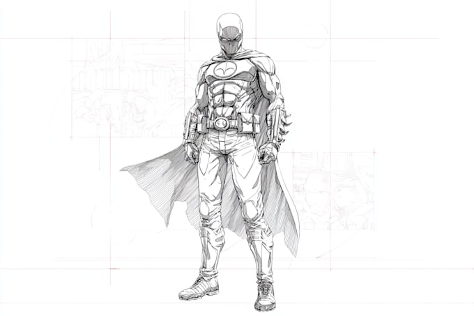 draw superhero comic book pages, graphic novel art