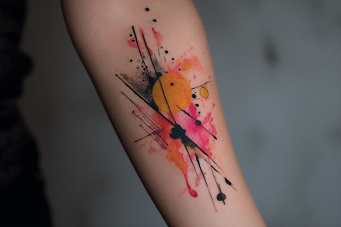 create a watercolor tattoo design