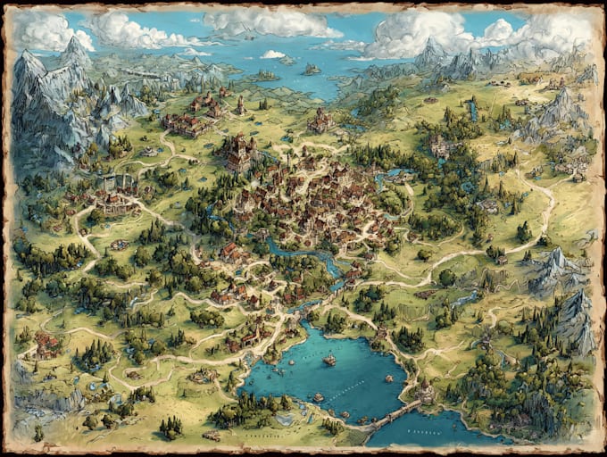 paint a fantasy map
