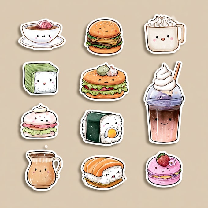 create exclusive doodle art sticker and character