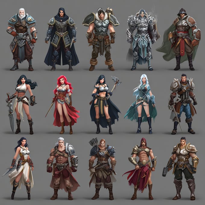 design high quality 2d game characters