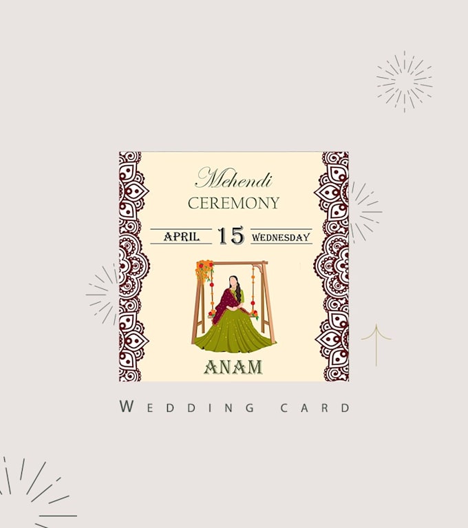 design a nikkah, walima or wedding invitation card