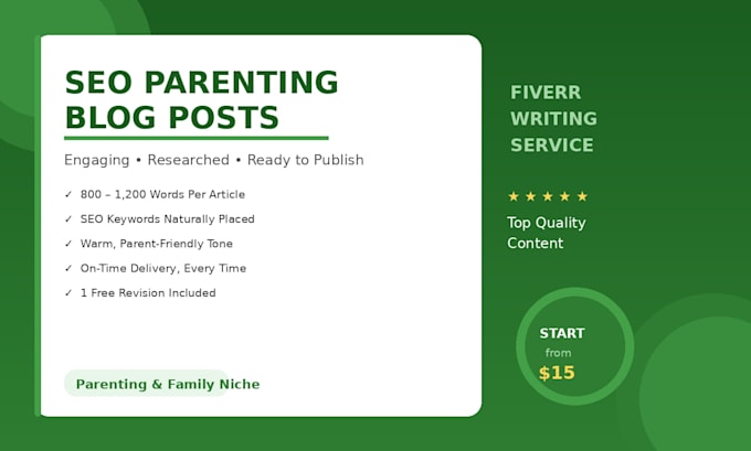 write SEO friendly parenting blog posts for your website