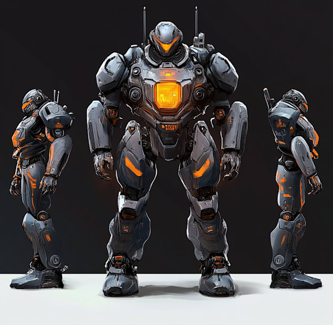 draw or design mechs robots concepts