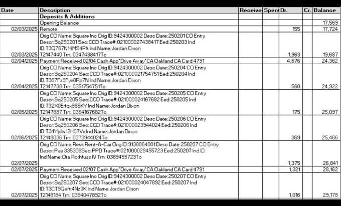 convert bank statement PDF to excel