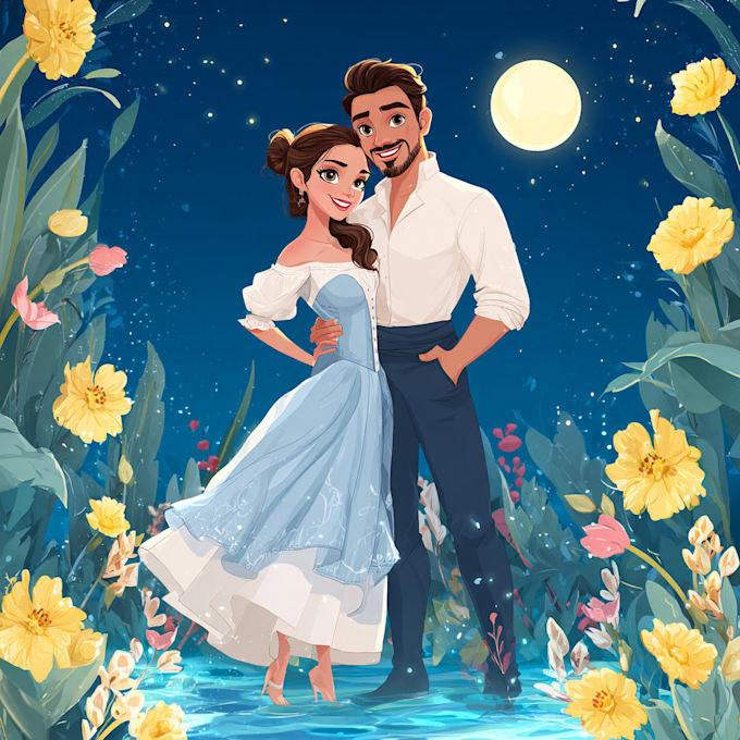 create disney pixar style 3d cartoon portraits