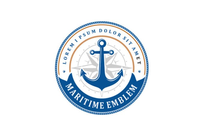 create vintage ship nautical logo for your business