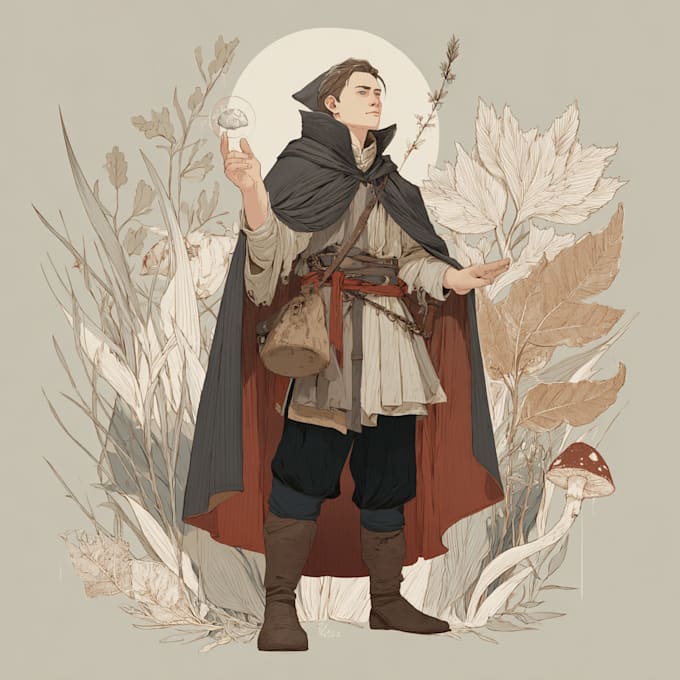Make a illustration dnd character art and dnd character art by ...