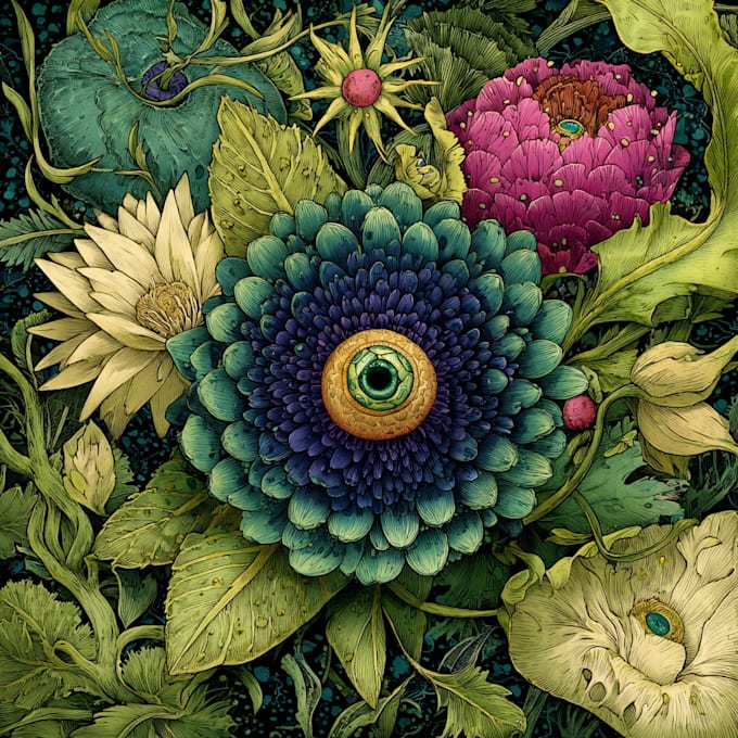 make botanical illustrations of flowers, plants