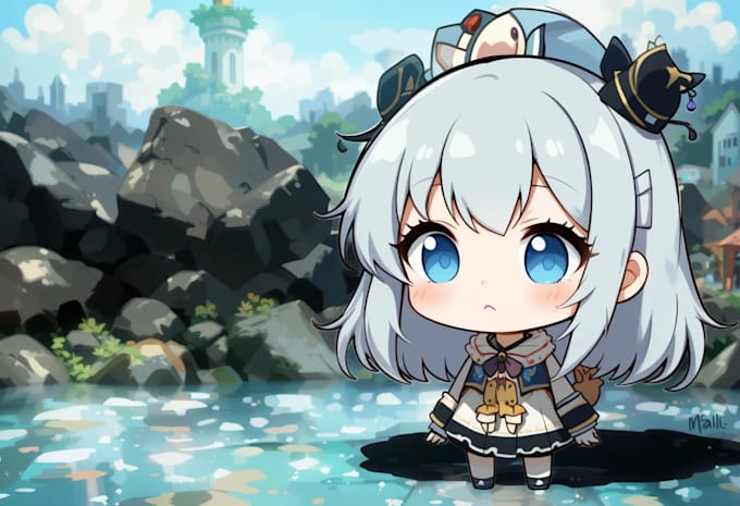 draw cute chibi art commissions