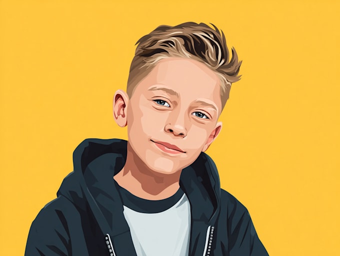 draw vector portrait illustration for gift