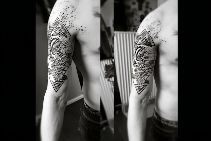 make a geometric tattoo design