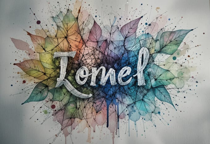 design a handrawn watercolor logo