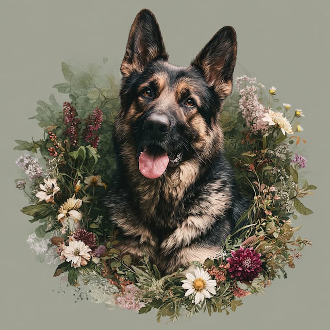 create a heartfelt custom pet memorial portrait