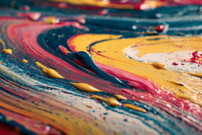 paint digital professional abstract art by hand