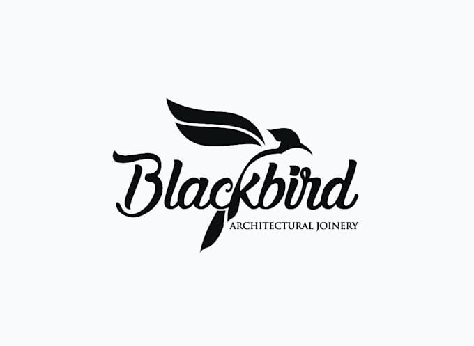 creative modern custom bird, crow, blackbird logo design