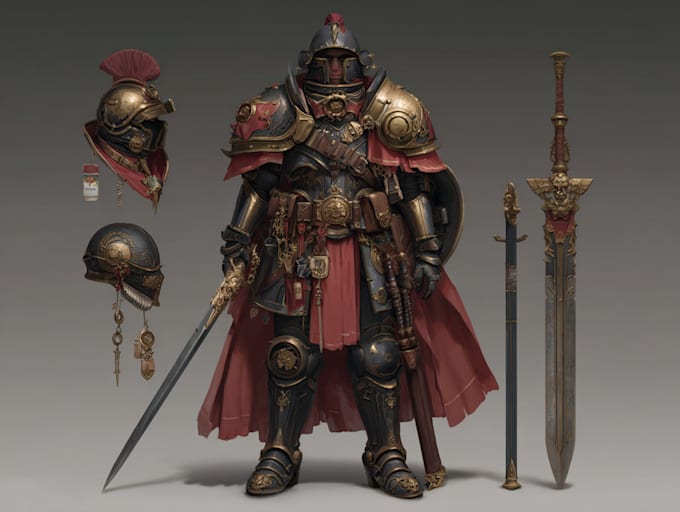 desing a complete fantasy or warhammer 40k character