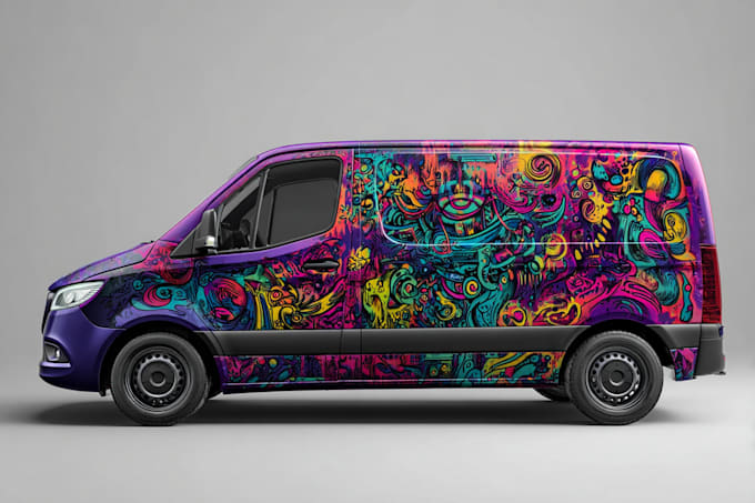 vehicle wrap design, car wrap design, van wrap design