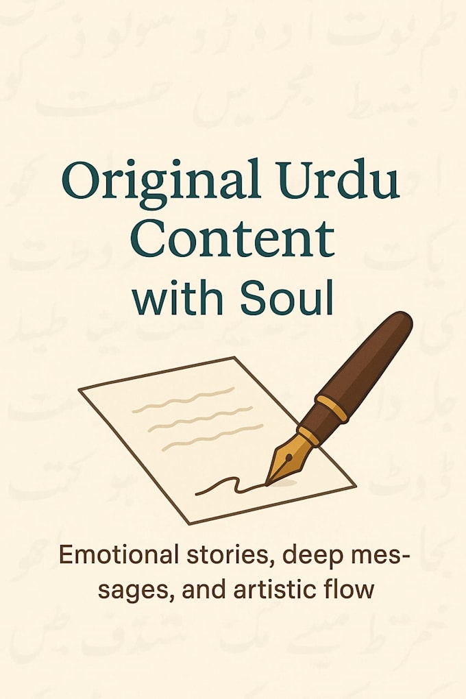 write beautiful and original urdu content for you